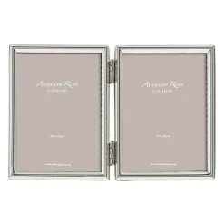 Josephs Jewelers Home Décor>Addison Ross – Fine Edged Silver Double 2×3 Frame