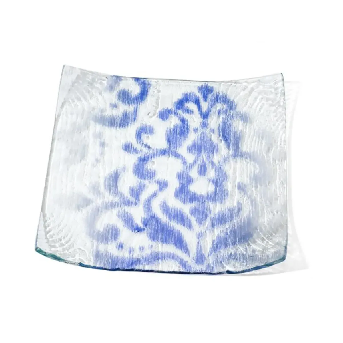Josephs Jewelers Serveware>Annieglass – Bali Blue Square Plate 11″