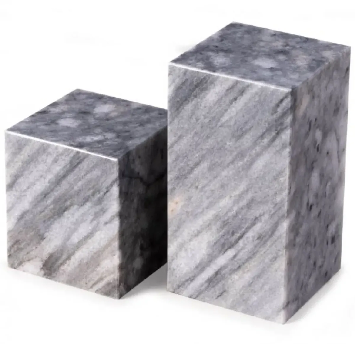 Josephs Jewelers Home Décor>Bey- Berk – Hathaway Gray Marble Cube Design Bookends