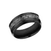Josephs Jewelers Wedding Bands For Men>Black Titanium Carbon Fiber Wedding Band