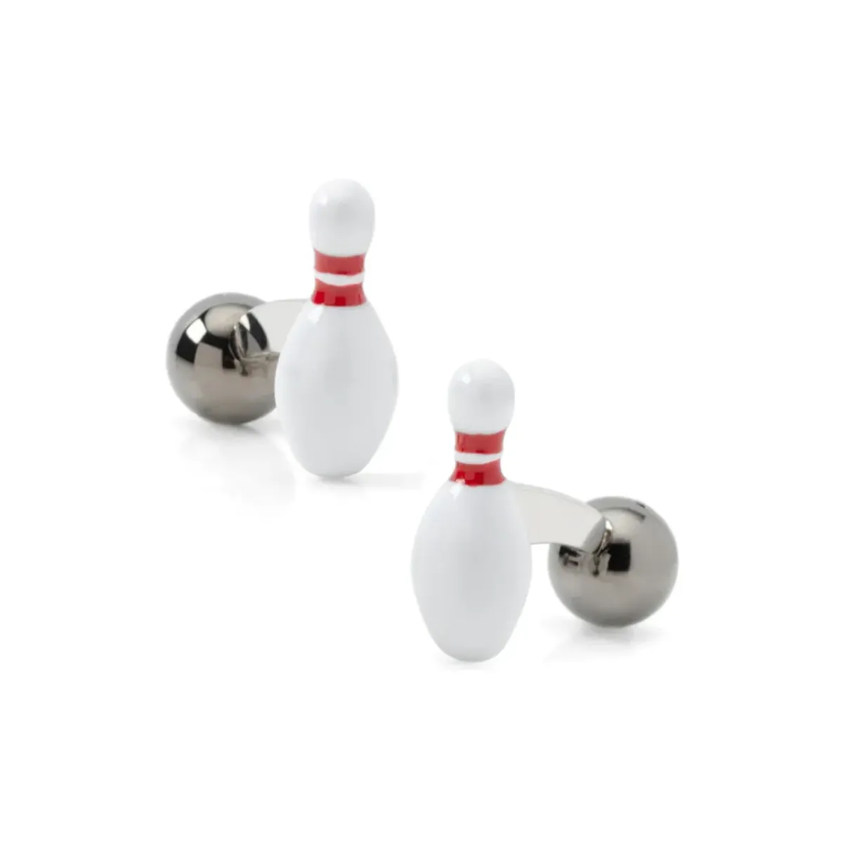 Josephs Jewelers Cufflinks, Tie Bars, And Pins>Bowling Ball & Pin Cufflinks