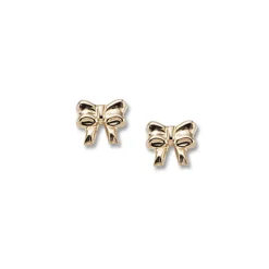 Josephs Jewelers Earrings>Children’s 14K Yellow Gold Bow Earrings