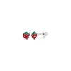 Josephs Jewelers Earrings>Children’s Sterling Silver Enamel Strawberry Earrings