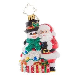 Josephs Jewelers Home Décor>Christopher Radko – A Frosty Duo Gem Glass Ornament