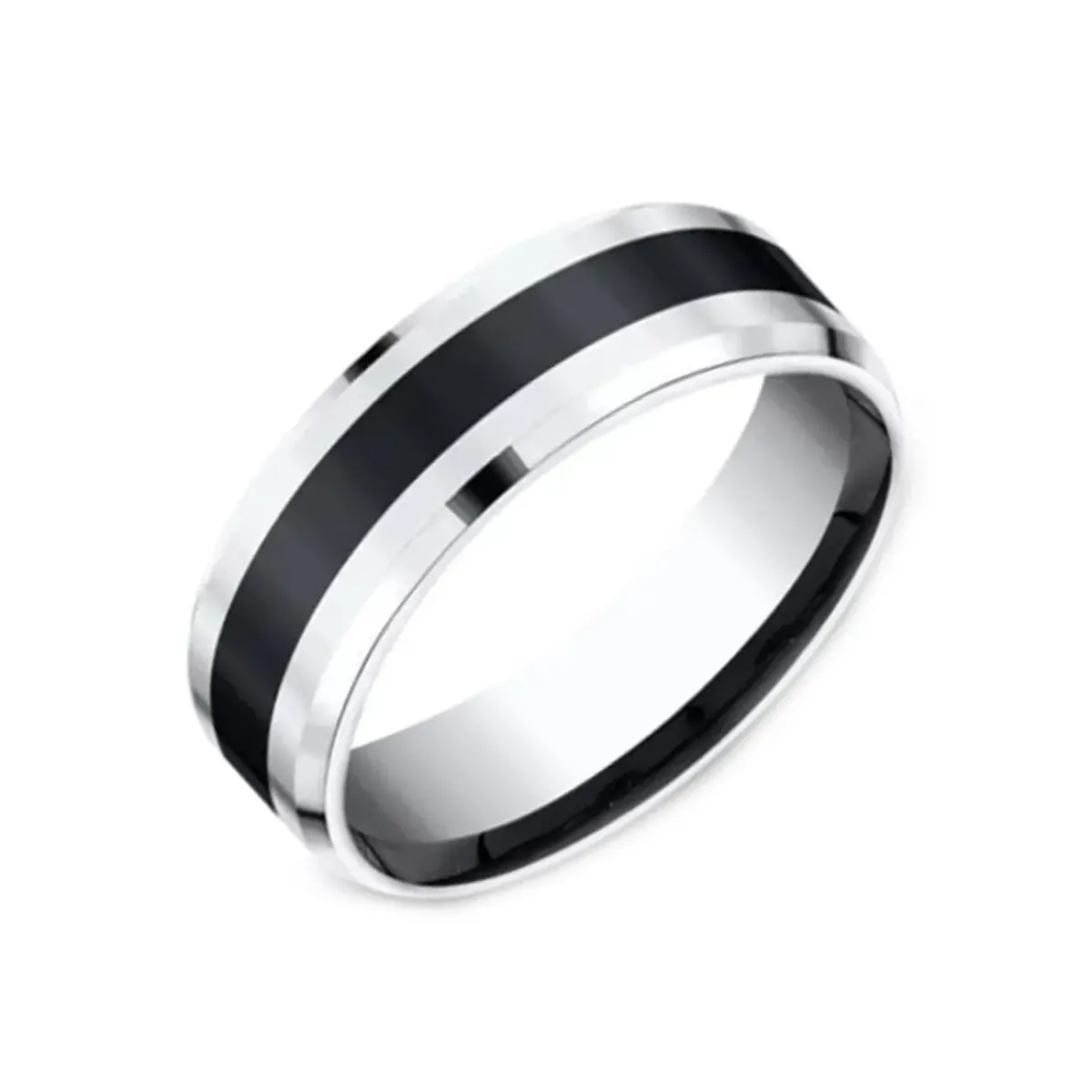 Josephs Jewelers Wedding Bands For Men>Cobalt and Ceramic Wedding Band