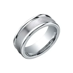 Josephs Jewelers Wedding Bands For Men>Cobalt and Chrome Brushed Wedding Band