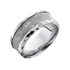 Josephs Jewelers Wedding Bands For Men>Cobalt Chrome Meteorite Wedding Band