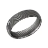 Josephs Jewelers Wedding Bands For Men>Damascus Steel Domed Wedding Band