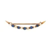 Josephs Jewelers Estate>Estate 14K Yellow Gold Pearl and Blue Sapphire Brooch