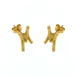 Josephs Jewelers Earrings>Gold Plated Sterling Silver Whiskers Stud Earrings
