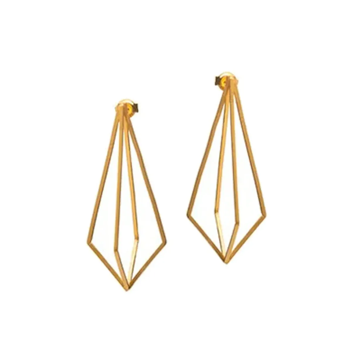 Josephs Jewelers Earrings>Gold Plated Sterling Silver 3D Kite Drop Earrings