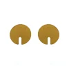 Josephs Jewelers Earrings>Gold Plated Sterling Silver Round Plate Cutout Earrings