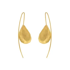 Josephs Jewelers Earrings>Gold Plated Sterling Silver Oyster Shell Drop Earrings