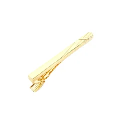 Josephs Jewelers Men’s Jewelry>Gold Tone Etched Tie Clip