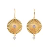 Josephs Jewelers Earrings>24K Gold Plated Sterling Silver Sunray Labradorite Earrings