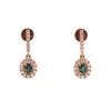 Josephs Jewelers Earrings>18K Rose Gold Alexandrite and Diamond Earrings