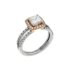 Josephs Jewelers Engagement Rings>18K Two-Tone Princess-Cut Diamond Engagement Ring