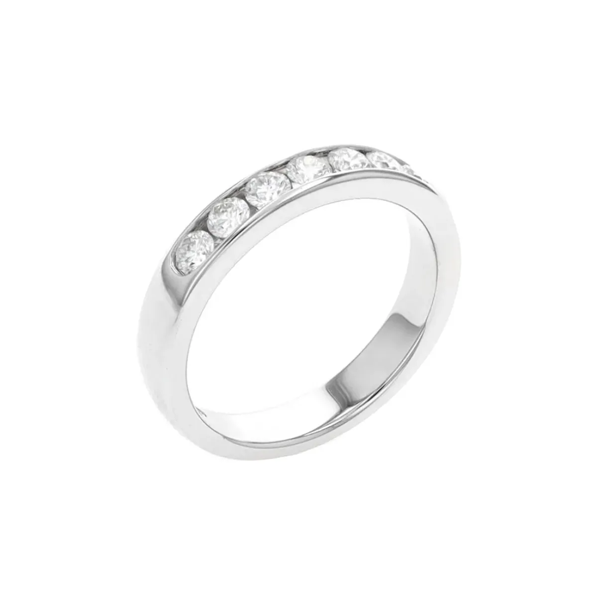 Josephs Jewelers Wedding Bands For Women>14K White Gold 0.52 Carat Diamond Channel Wedding Band