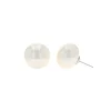 Josephs Jewelers Earrings>14K White Gold 16-17 mm Button Freshwater Pearl Earrings