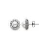 Josephs Jewelers Earrings>18K White Gold 7.5 mm Cultured Pearl and Diamond Halo Earrings