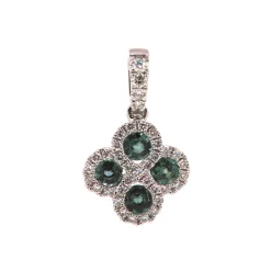 Josephs Jewelers Necklaces And Pendants>14K White Gold Alexandrite and Diamond Pendant