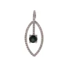 Josephs Jewelers Necklaces And Pendants>18K White Gold Alexandrite and Diamond Oval Pendant