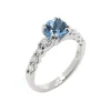 Josephs Jewelers Rings>14K White Gold Aquamarine and Diamond Accents Ring
