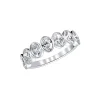Josephs Jewelers Wedding Bands For Women>18K White Gold Bezel-Set Oval Diamond Wedding Band