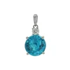 Josephs Jewelers Necklaces And Pendants>14K White Gold Blue Zircon Pendant