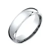 Josephs Jewelers Wedding Bands For Men>14K White Gold Comfort-Fit Wedding Band
