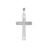 Josephs Jewelers Necklaces And Pendants>14K White Gold Cross Pendant with Design