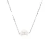 Josephs Jewelers Necklaces And Pendants>14K White Gold Cultured Pearl Solitaire Necklace