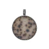 Josephs Jewelers Necklaces And Pendants>14K White Gold Dendritic Drusy and Diamond Pendant