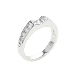 Josephs Jewelers Wedding Bands For Women>14K White Gold Diamond Fitted Wedding Band