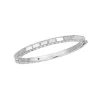 Josephs Jewelers Bracelets>18K White Gold Diamond Mosaic Bangle Bracelet