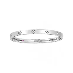 Josephs Jewelers Bracelets>18K White Gold Diamond Verona Bangle Bracelet