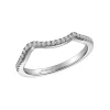 Josephs Jewelers Wedding Bands For Women>14K White Gold Fitted Diamond Wedding Band