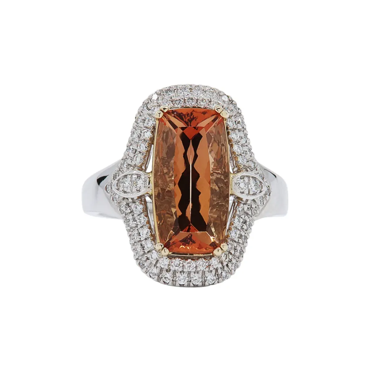 Josephs Jewelers Rings>14K White Gold Golden Topaz and Diamond Ring