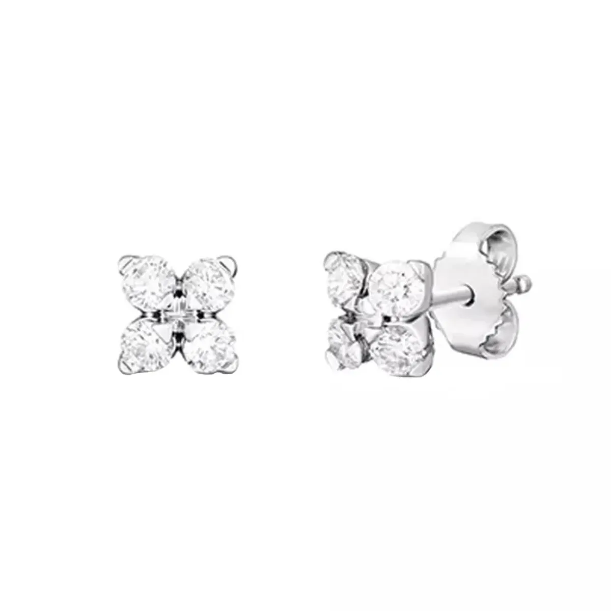 Josephs Jewelers Earrings>18K White Gold Love in Verona Diamond Earrings