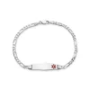 Josephs Jewelers Bracelets>14K White Gold Medical ID Figaro Bracelet