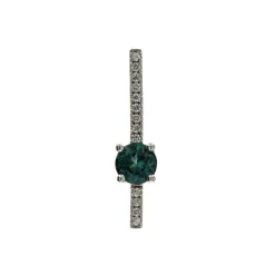 Josephs Jewelers Necklaces And Pendants>14K White Gold Montana Sapphire and Diamond Pendant