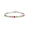 Josephs Jewelers Bracelets>14K White Gold Multicolor Gemstone Bracelet