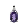 Josephs Jewelers Necklaces And Pendants>14K White Gold Oval Amethyst Pendant