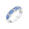 Josephs Jewelers Rings>14K White Gold Pastel Blue Sapphire and Diamond Ring