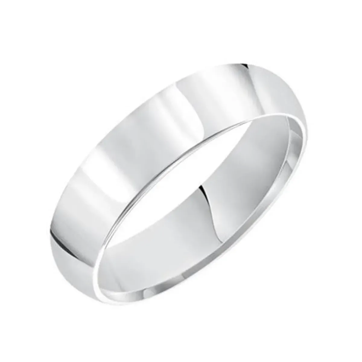 Josephs Jewelers Wedding Bands For Men>14K White Gold Plain Wedding Band