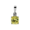 Josephs Jewelers Necklaces And Pendants>14K White Gold Radiant Yellow Diamond Pendant
