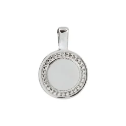 Josephs Jewelers Bracelets>18K White Gold Round Charm Pendant