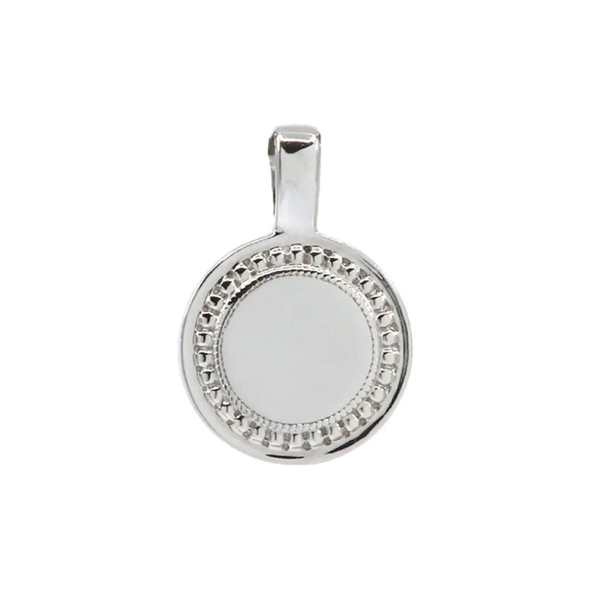 Josephs Jewelers Bracelets>18K White Gold Round Charm Pendant