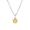 Josephs Jewelers Necklaces And Pendants>14K White Gold Round Citrine Pendant with Chain