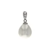Josephs Jewelers Necklaces And Pendants>14K White Gold South Sea Pearl and Diamond Pendant
